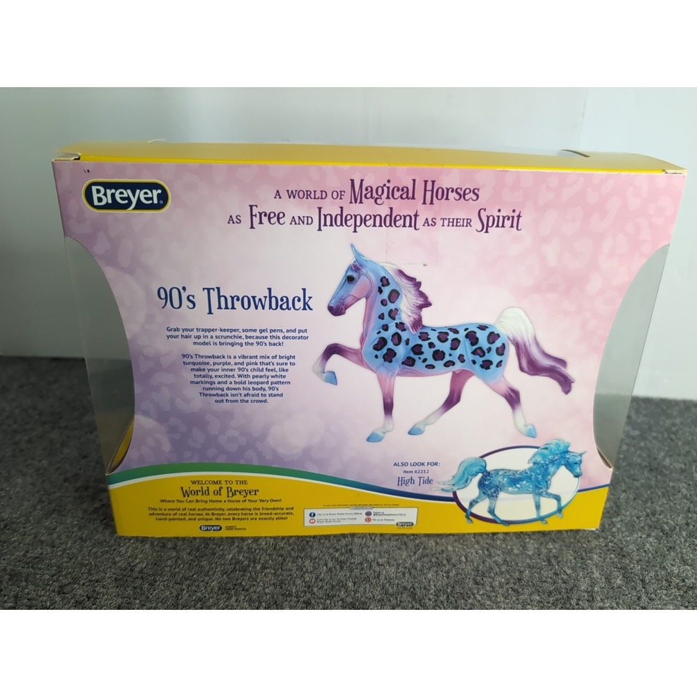 Breyer 90s Throwback Freedom Series 2021 Retro 1:12 Horse Blue Spotted Purple - Picture 5 of 5